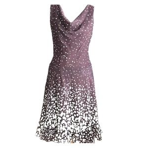 LIZ CLAIBORNE BROWN AND CREAM SIDE ZIP DRESS SIZE 4